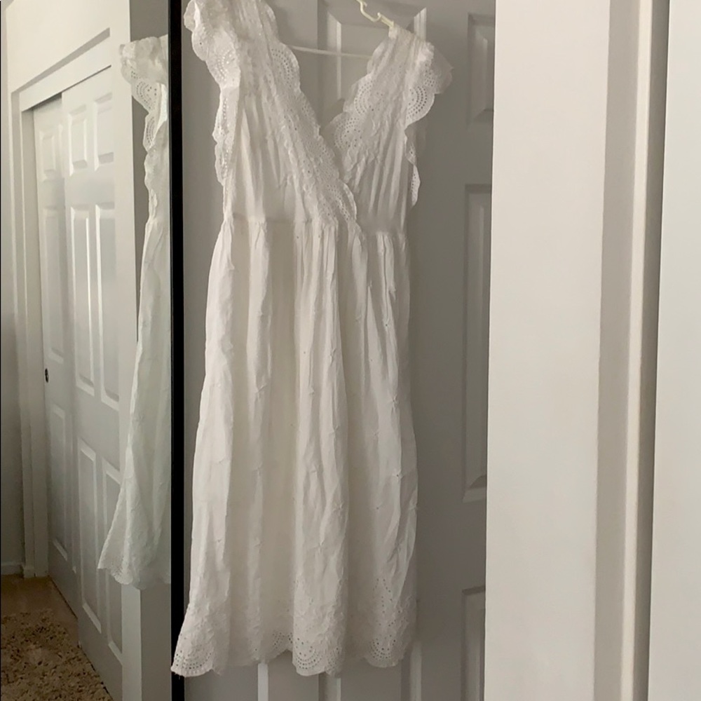 White eyelet dress